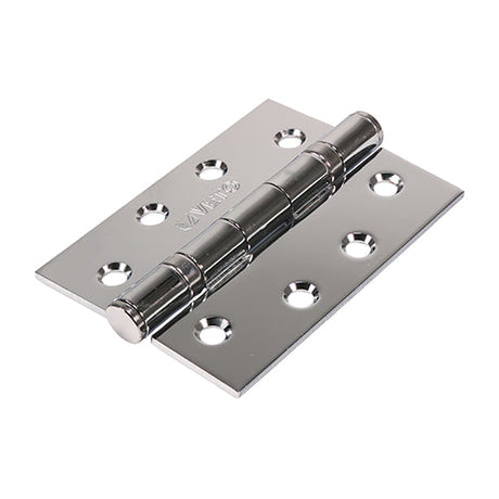 This is an image of Timco - Twin Ball Bearing Hinges - Steel - Polished Chrome 102 x 76 (1 Pairs Box) 340555