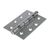 This is an image of Timco - Twin Ball Bearing Hinges - Steel - Satin Chrome 102 x 76 (1 Pairs Box) 340670