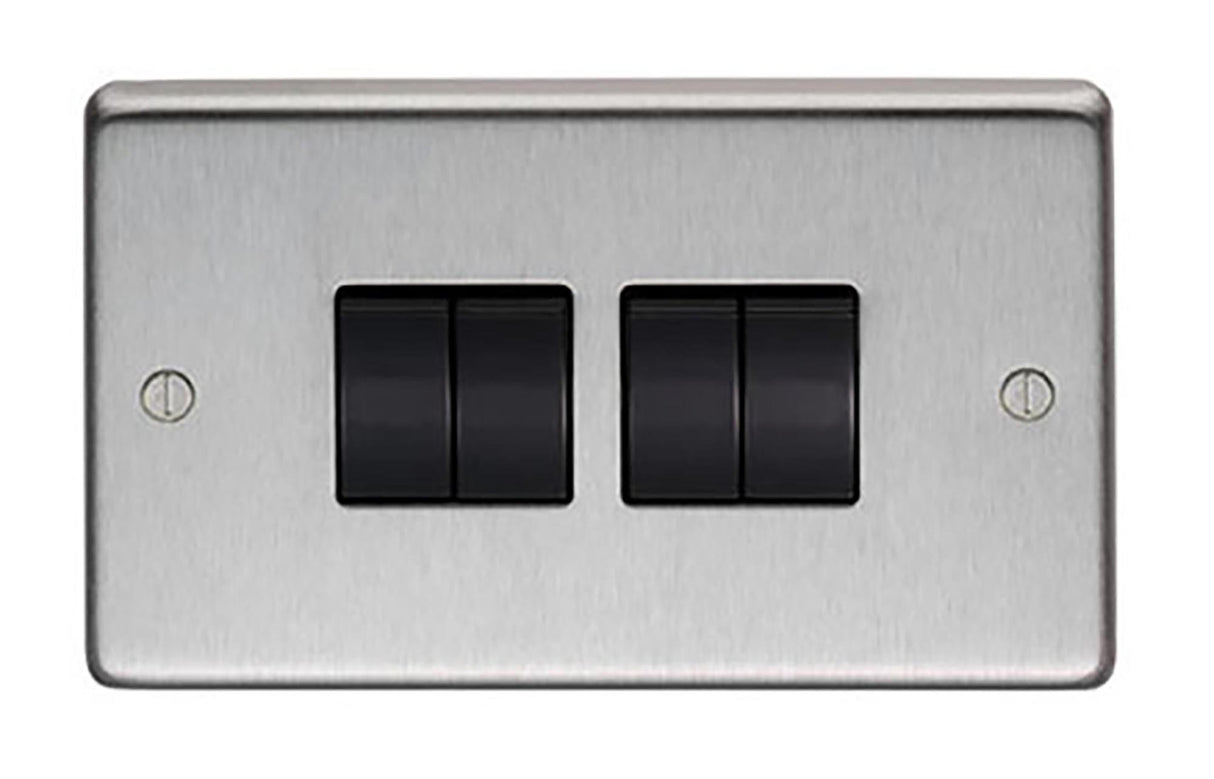 From The Anvil - SSS Quad 10 Amp Switch | Sku. 34203/1 | Trade Door Handles.