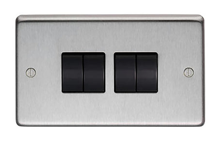 From The Anvil - SSS Quad 10 Amp Switch | Sku. 34203/1 | Trade Door Handles.