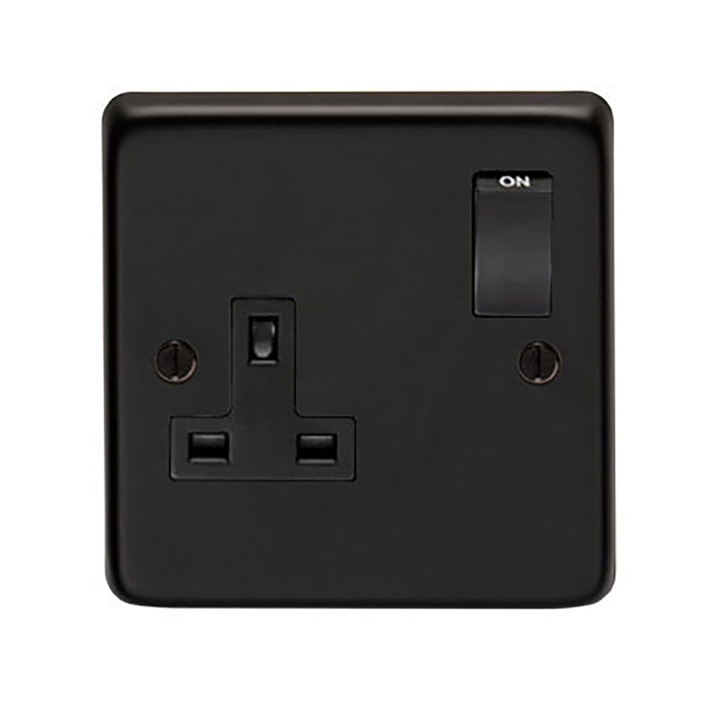 From The Anvil - MB Single 13 Amp Switched Socket | Sku. 34223/2 | Trade Door Handles.