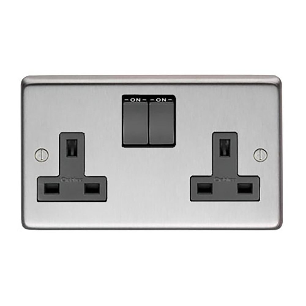 From The Anvil - SSS Double 13 Amp Switched Socket | Sku. 34224/1 | Trade Door Handles.