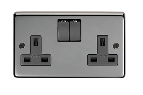 From The Anvil - BN Double 13 Amp Switched Socket | Sku. 34224 | Trade Door Handles.