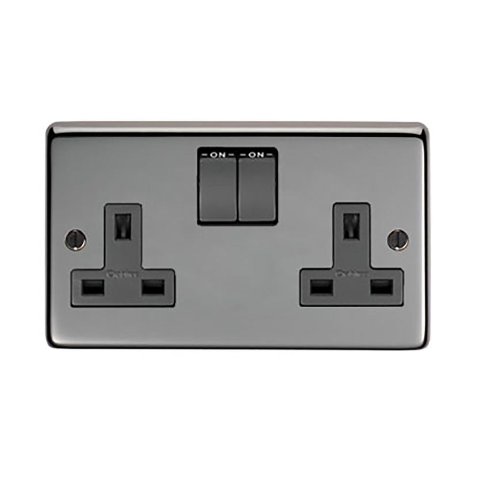 From The Anvil - BN Double 13 Amp Switched Socket | Sku. 34224 | Trade Door Handles.