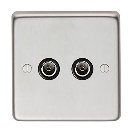 From The Anvil - SSS Double TV Socket | Sku. 34230/1 | Trade Door Handles.