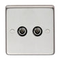 From The Anvil - SSS Double TV Socket | Sku. 34230/1 | Trade Door Handles.