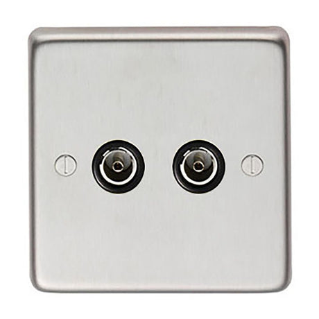 From The Anvil - SSS Double TV Socket | Sku. 34230/1 | Trade Door Handles.