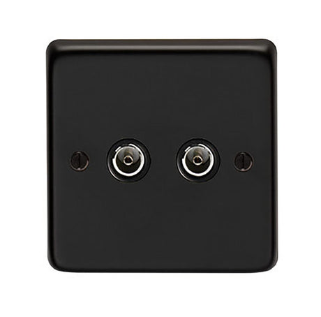 From The Anvil - MB Double TV Socket | Sku. 34230/2 | Trade Door Handles.