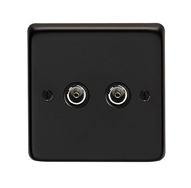 From The Anvil - MB Double TV Socket | Sku. 34230/2 | Trade Door Handles.