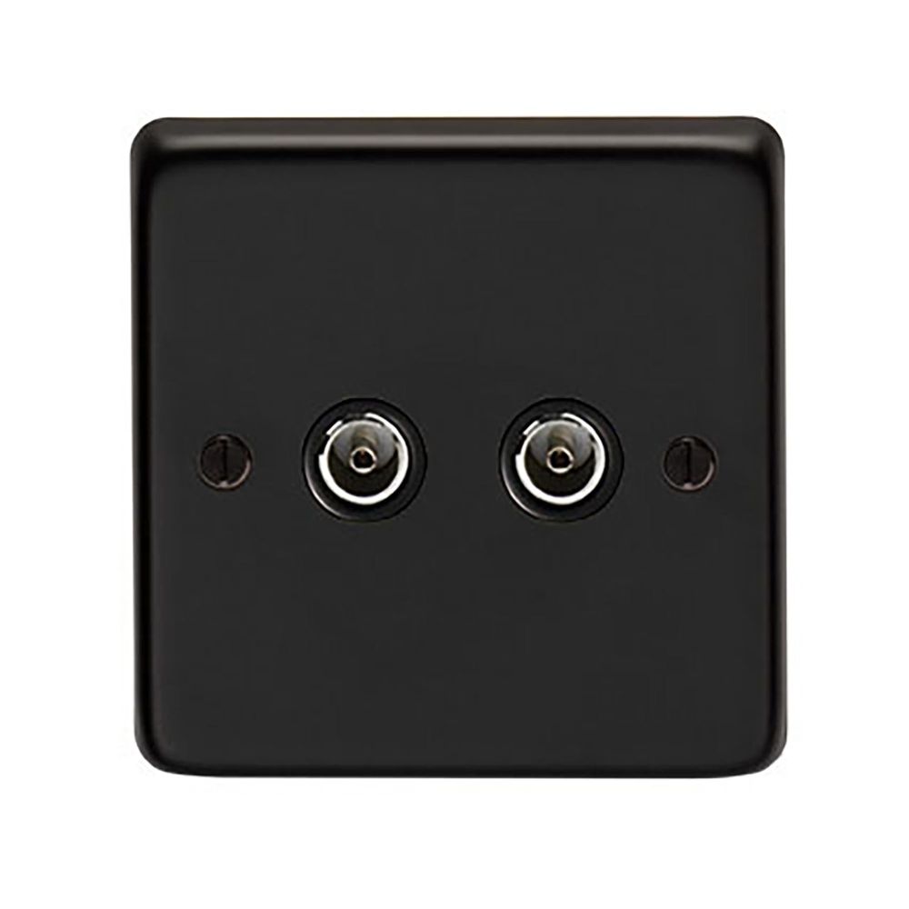 From The Anvil - MB Double TV Socket | Sku. 34230/2 | Trade Door Handles.