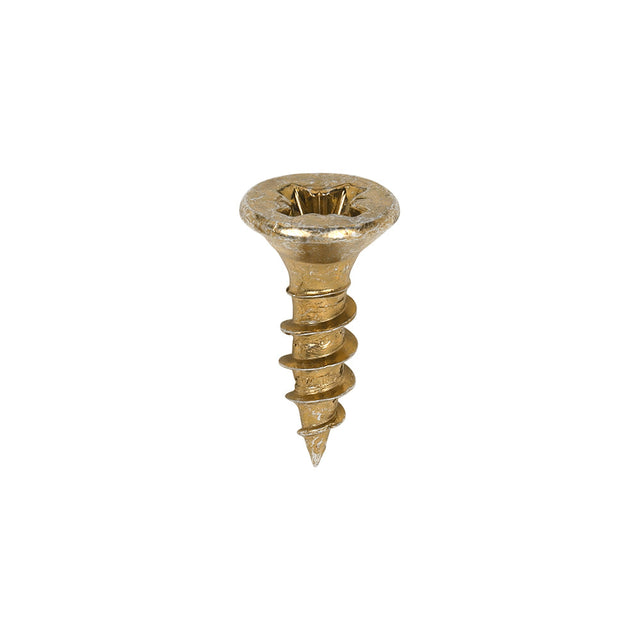 This is an image of Timco - Classic Multi-Purpose Screws - PZ - Double Countersunk - Yellow 3.5 x 12mm - (200 PCS Box) 35012CLAF