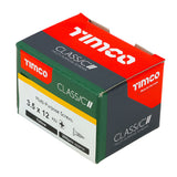 This is an image of Timco - Classic Multi-Purpose Screws - PZ - Double Countersunk - Yellow 3.5 x 12mm - (200 PCS Box) 35012CLAF