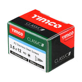 This is an image of Timco - Classic Multi-Purpose Screws - PZ - Double Countersunk - A2 Stainless Steel 3.5 x 12mm - (200 PCS Box) 35012CLASS
