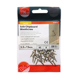 This is an image of Timco - Solo Woodscrews - PZ - Double Countersunk - Yellow 3.5 x 15mm - (45 PCS TIMpac) 35015CHYP