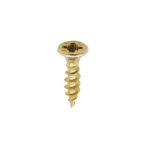 This is an image of Timco - C2 Strong-Fix Screws - PZ - Double Countersunk - Sharp Point - Yellow 3.5 x 16mm - (200 PCS Box) 35016C2