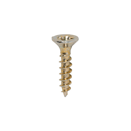 This is an image of Timco - Classic Multi-Purpose Screws - PZ - Double Countersunk - Yellow 3.5 x 16mm - (200 PCS Box) 35016CLAF