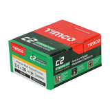 This is an image of Timco - C2 Strong-Fix Screws - PZ - Double Countersunk - Sharp Point - Yellow 3.5 x 20mm - (200 PCS Box) 35020C2