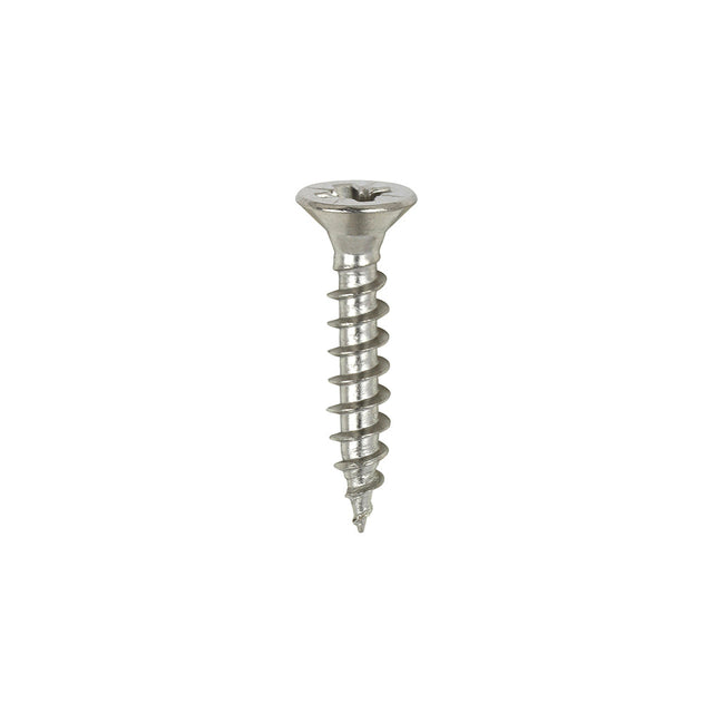 This is an image of Timco - Classic Multi-Purpose Screws - PZ - Double Countersunk - A4 Stainless Steel 3.5 x 20mm - (200 PCS Box) 35020CLA4