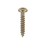 This is an image of Timco - Classic Multi-Purpose Screws - PZ - Pan Head - Yellow 3.5 x 20mm - (200 PCS Box) 35020CLAP