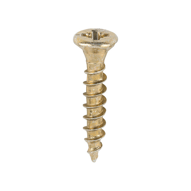 This is an image of Timco - Velocity Premium Multi-Use Screws - PZ - Double Countersunk - Yellow 3.5 x 20mm - (200 PCS Box) 35020VY