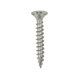 This is an image of Timco - Classic Multi-Purpose Screws - PZ - Double Countersunk - A4 Stainless Steel 3.5 x 25mm - (200 PCS Box) 35025CLA4