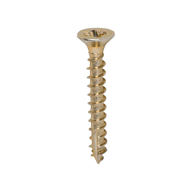 This is an image of Timco - Classic Multi-Purpose Screws - PZ - Double Countersunk - Yellow 3.5 x 25mm - (200 PCS Box) 35025CLAF