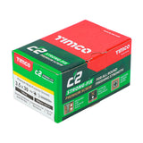 This is an image of Timco - C2 Strong-Fix Screws - PZ - Double Countersunk - Twin-Cut - Yellow 3.5 x 30mm - (200 PCS Box) 35030C2