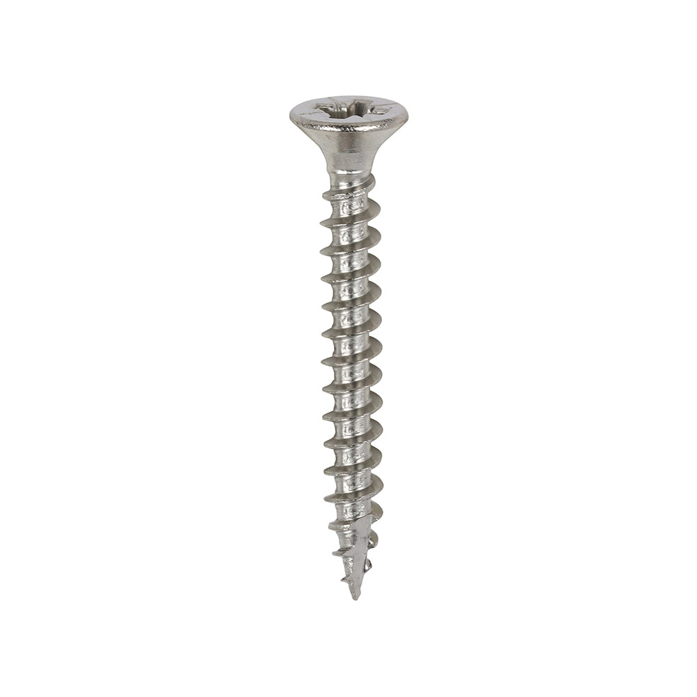 This is an image of Timco - Classic Multi-Purpose Screws - PZ - Double Countersunk - A4 Stainless Steel 3.5 x 30mm - (200 PCS Box) 35030CLA4