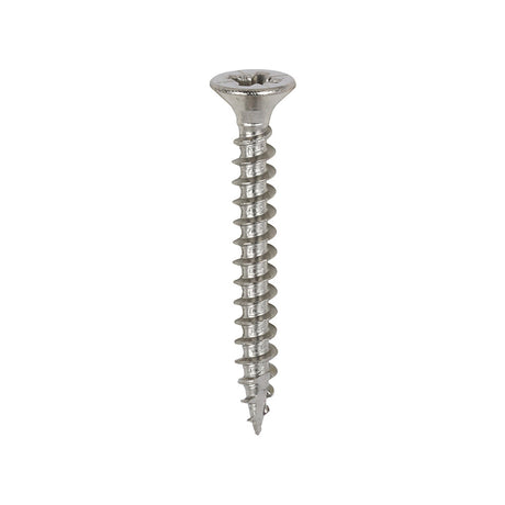 This is an image of Timco - Classic Multi-Purpose Screws - PZ - Double Countersunk - A4 Stainless Steel 3.5 x 30mm - (200 PCS Box) 35030CLA4