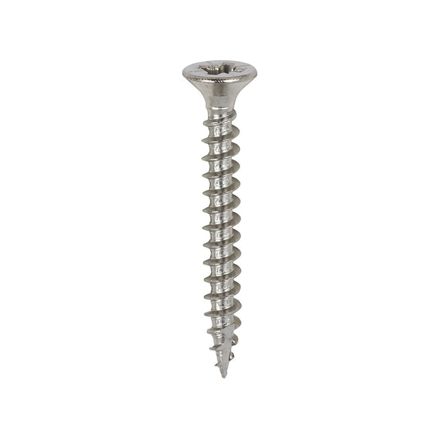 This is an image of Timco - Classic Multi-Purpose Screws - PZ - Double Countersunk - A4 Stainless Steel 3.5 x 30mm - (200 PCS Box) 35030CLA4