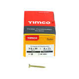 This is an image of Timco - Solo Chipboard & Woodscrews - PZ - Double Countersunk - Yellow 3.5 x 30mm - (200 PCS Box) 35030SOLOC