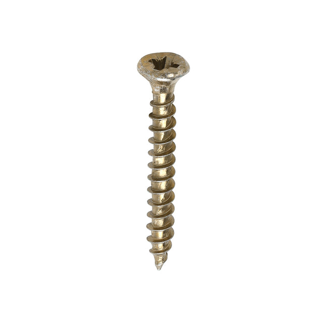 This is an image of Timco - Velocity Premium Multi-Use Screws - PZ - Double Countersunk - Yellow 3.5 x 30mm - (200 PCS Box) 35030VY