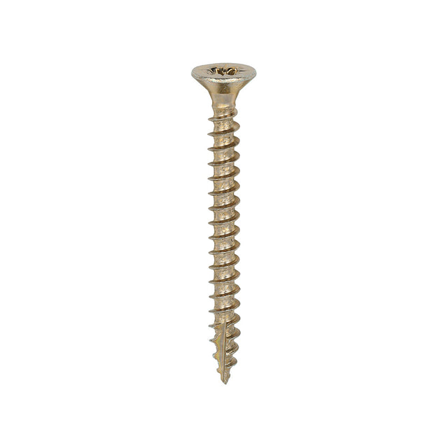 This is an image of Timco - Classic Multi-Purpose Screws - PZ - Double Countersunk - Yellow 3.5 x 35mm - (200 PCS Box) 35035CLAF