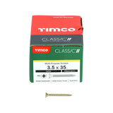 This is an image of Timco - Classic Multi-Purpose Screws - PZ - Double Countersunk - Yellow 3.5 x 35mm - (200 PCS Box) 35035CLAF
