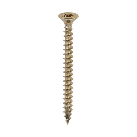 This is an image of Timco - Classic Multi-Purpose Screws - PZ - Double Countersunk - Yellow 3.5 x 40mm - (200 PCS Box) 35040CLAF