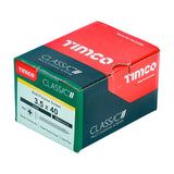 This is an image of Timco - Classic Multi-Purpose Screws - PZ - Double Countersunk - Yellow 3.5 x 40mm - (200 PCS Box) 35040CLAF