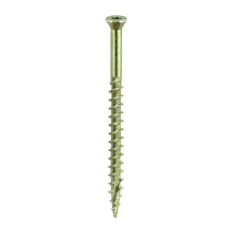 This is an image of Timco - C2 Tongue-Fix Screws - TX - Reduced Countersunk - Twin-Cut - Yellow 3.5 x 45mm - (200 PCS Box) 35045C2TGBX