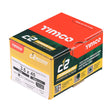 This is an image of Timco - C2 Tongue-Fix Screws - TX - Reduced Countersunk - Twin-Cut - Yellow 3.5 x 45mm - (200 PCS Box) 35045C2TGBX