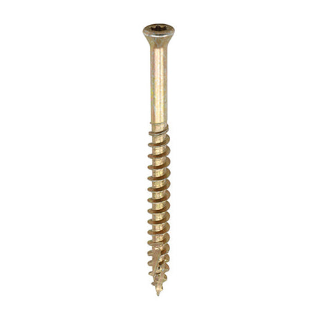 This is an image of Timco - C2 Tongue-Fix Screws - TX - Reduced Countersunk - Twin-Cut - Yellow 3.5 x 45mm - (350 PCS Tub) 35045C2TG