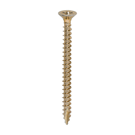 This is an image of Timco - Classic Multi-Purpose Screws - PZ - Double Countersunk - Yellow 3.5 x 45mm - (200 PCS Box) 35045CLAF