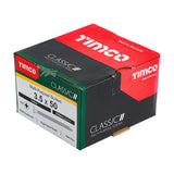 This is an image of Timco - Classic Multi-Purpose Screws - PZ - Double Countersunk - Yellow 3.5 x 50mm - (200 PCS Box) 35050CLAF