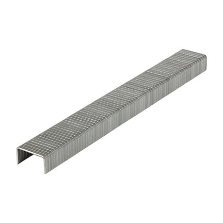 This is an image of Timco - Light Duty Staples - Chisel Point - Galvanised 6mm (1000 PCS Box) 377101