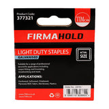 This is an image of Timco - Light Duty Staples - Chisel Point - Galvanised 10mm (1000 PCS Box) 377321