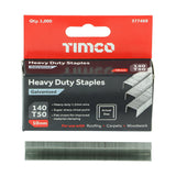 This is an image of Timco - Heavy Duty Staples - Chisel Point - Galvanised 10mm (1000 PCS Box) 377469