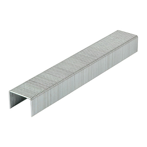 This is an image of Timco - Light Duty Staples - Chisel Point - Galvanised 8mm (1000 PCS Box) 377564