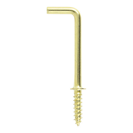 This is an image of Timco - Cup Hooks - Square - Electro Brass 38mm - (8 PCS TIMpac) 38SQBP