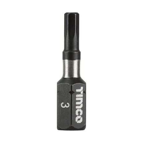 This is an image of Timco - Impact Driver Bits - Hex 3.0 x 25 (10 Pieces Handy Bit Pack) 3HX25X6