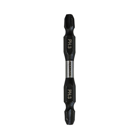 This is an image of Timco - Impact Driver Bits - PH - Double Ended No.3 x 65 (2 Pieces Blister Pack) 3PH65X6