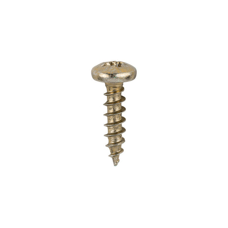 This is an image of Timco - Classic Multi-Purpose Screws - PZ - Pan Head - Yellow 4.0 x 16mm - (200 PCS Box) 40016CLAP