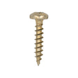 This is an image of Timco - Classic Multi-Purpose Screws - PZ - Pan Head - Yellow 4.0 x 20mm - (200 PCS Box) 40020CLAP